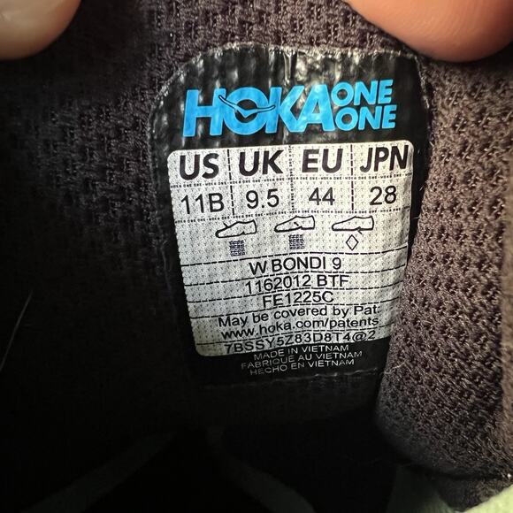 Hoka One One Bondi 9 Max Cushion Pink Green Women's 11 Running Shoes Sneakers - Picture 4 of 16